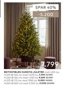 Skeidar BEITOSTØLEN KUNSTIG JULETRE tilbud