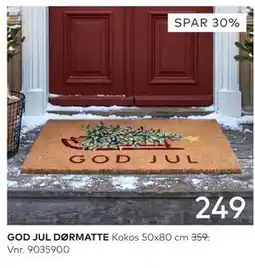 Skeidar GOD JUL DØRMATTE tilbud