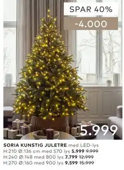 Skeidar SORIA KUNSTIG JULETRE tilbud