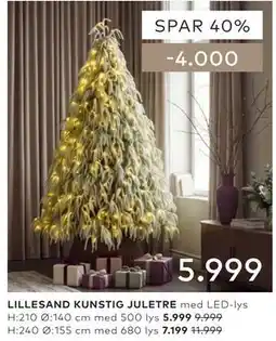 Skeidar LILLESAND KUNSTIG JULETRE tilbud