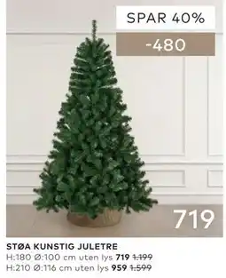Skeidar STØA KUNSTIG JULETRE tilbud