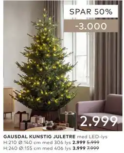 Skeidar GAUSDAL KUNSTIG JULETRE tilbud