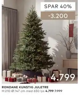 Skeidar RONDANE KUNSTIG JULETRE tilbud