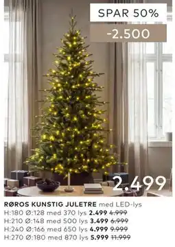 Skeidar RØROS KUNSTIG JULETRE tilbud