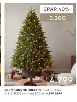 Skeidar LOEN KUNSTIG JULETRE tilbud
