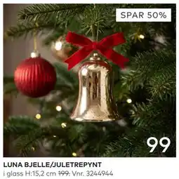 Skeidar LUNA BJELLE/JULETREPYNT tilbud