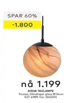 Skeidar Aisha taklampe tilbud