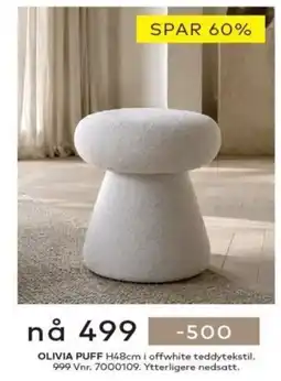 Skeidar Olivia Puff tilbud