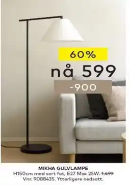 Skeidar Mikha gulvlampe tilbud