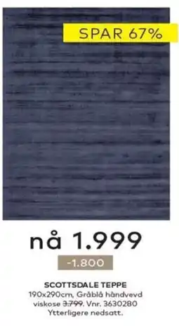 Skeidar Scottsdale teppe tilbud