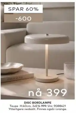 Skeidar Disc Bordlampe tilbud