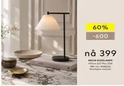 Skeidar Mikha Bordlampe tilbud