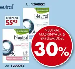 Sparkjøp Neutral maskinvask & skyllemiddel tilbud