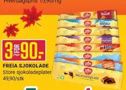 Europris FREIA SJOKOLADE tilbud