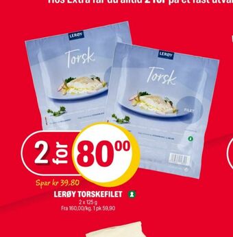 Coop Extra Lerøy torskefilet tilbud