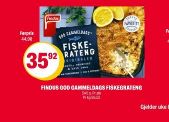 Coop Extra Findus ferdigretter tilbud