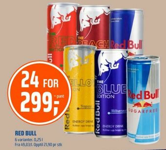 Coop Obs Red bull energidrikk tilbud