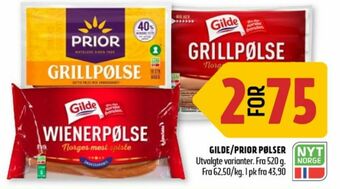 Coop Prix Prior grillpølser tilbud
