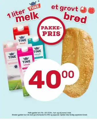 Matkroken Tine helmelk tilbud