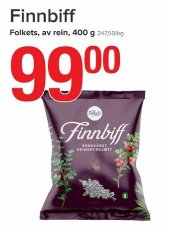 Spar Folkets finnbiff tilbud