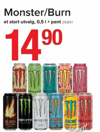 Spar Monster energy energidrikk tilbud
