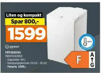 POWER Indesit fryseboks tilbud