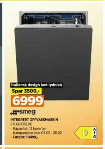 POWER Smeg oppvaskmaskin tilbud