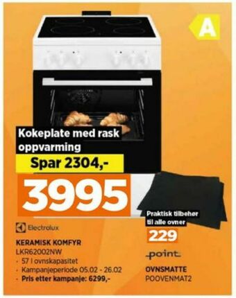 POWER Electrolux komfyr tilbud