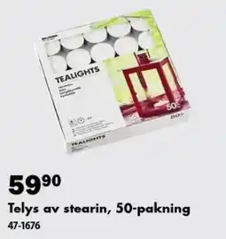 Biltema Telys av stearin tilbud