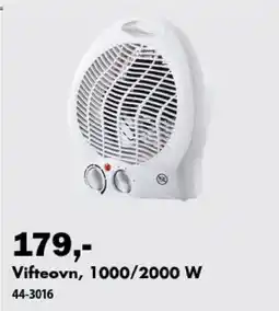 Biltema Vifteovn, 1000/2000 W tilbud