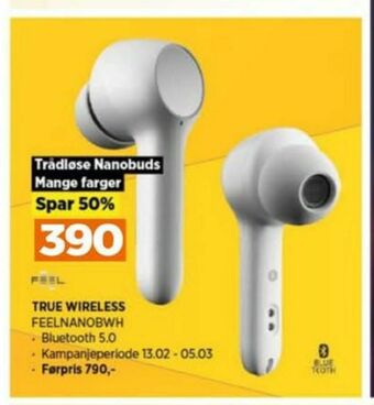 POWER Feel nanobuds headset tilbud