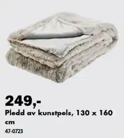 Biltema Pledd av kunstpels tilbud