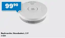 Biltema Røykvarsler, litiumbatteri, 3 V tilbud