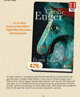 Ark Bokhandel Cecilie Enger Et øye lukket tilbud