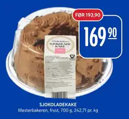 Rema 1000 Mesterbakeren sjokoladekake tilbud