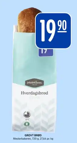 Rema 1000 Mesterbakeren Hverdagsbrød Grovt tilbud