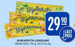 Rema 1000 Mjølkeruta sjokolade tilbud