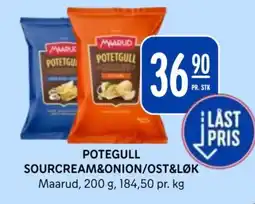 Rema 1000 Maarud Potegull Sourcream&onion/ost&løk tilbud