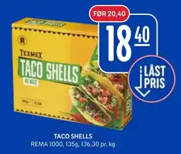 Rema 1000 Texmex taco shells tilbud