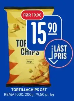 Rema 1000 Tortillachips ost tilbud