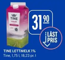 Rema 1000 Tine Lettmelk 1% tilbud