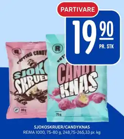 Rema 1000 Sjokoskruer/Candyknas tilbud