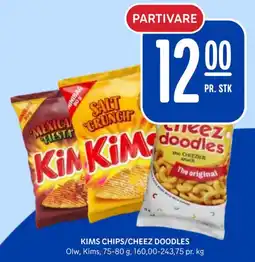 Rema 1000 Kims chips/cheez doodles tilbud