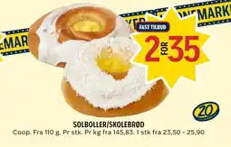 Coop Prix Solboller/Skolebrød tilbud