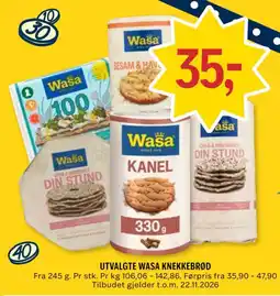 Coop Prix Wasa knekkebrød tilbud