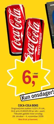 Coop Prix Coca-Cola Boks tilbud