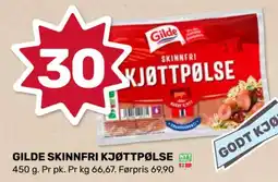 Matkroken Gilde skinnfri kjøttpølse tilbud