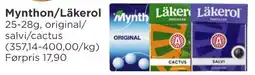 Meny Mynthon/Läkerol tilbud