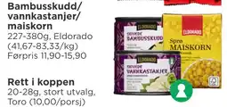 Meny Eldorado bambusskudd/vannkastanjer/maiskorn tilbud