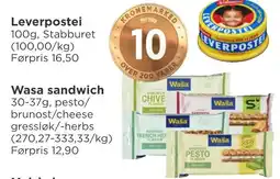 Meny Wasa sandwich tilbud